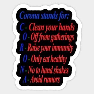 Corona Sticker